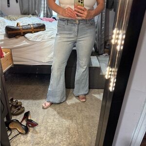 Express Blue Flare Wide Leg Jeans 12S